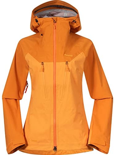 Bergans Cecilie 3l Jacket Colorblock-Orange - Dermizax™ Atmungsaktive vielseitige Damen Dermizax NX Shelljacke, Größe L