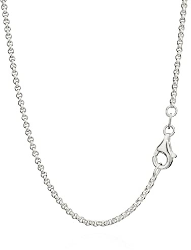 NKlaus Erbskette aus 925 Sterling Silber, 1,5mm breit, für Damen, 1 Stück | Karabinerverschluss