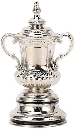 Keenso Mini Soccer Game Trophy Cup Model High Simulation Metal Football League Trophy Ornaments Decor