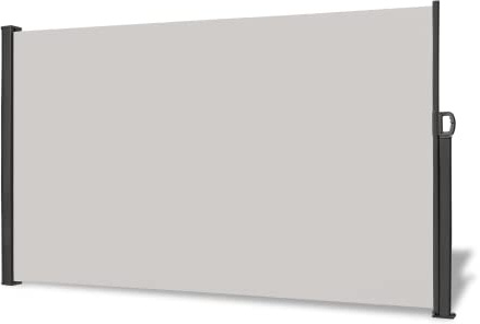 Froadp Store latéral extensible en aluminium 180 x 300 cm - Brise-vue de jardin avec 100 % polyester et revêtement PU imperméable et protection solaire - Store latéral pour balcon, terrasse (gris
