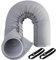 Manchon d'isolation portable pour tuyau de climatisation, convient aux tuyaux d'échappement de 12,7 cm et 15 cm de diamètre, installation facile, gris clair