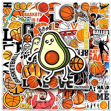 50 Basketball Graffiti Aufkleber Cartoon Kinder Aufkleber, DIY Skateboard Handyhülle Koffer wasserdichte Aufkleber