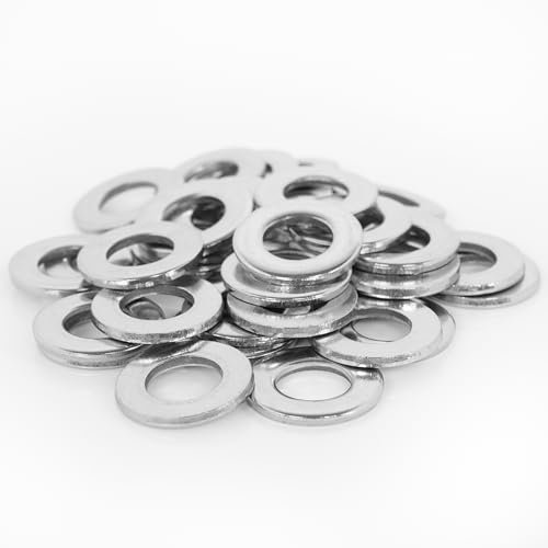 Topnorm24 - Unterlegscheiben M4-100 Stück Edelstahl - A2 - V2A rostfreie U-Scheiben DIN 125 Form A - M2 bis M16 Beilagscheiben flach Außendurchmesser schmal für Schrauben, Gewindestangen (100, M4)