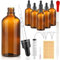 modacraft 6Stk 100ml Pipettenflasche mit Hilfszubehör, Flasche mit Pipette Braunglasflasche Apothekerflasche Tropfflasche für Flüssigkeit, Ätherische Öl, Parfümöle, Aromatherapie, Flüssigfarbstoffen