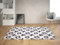 Oedim Alfombra Símbolos Gamer Azul y Blanco, 120x95cm, Alfombra Cocina Vinilo, Alfombra Salón Antideslizante, Suelo vinílico