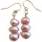Cultured Freshwater Pearl 14kt Gold Filled Drop Dangle Earrings - Birthday Valentine's Mother's Day Gift - Handmade Jewellery Gift Ideas for Women and Ladies (Pale Pink)