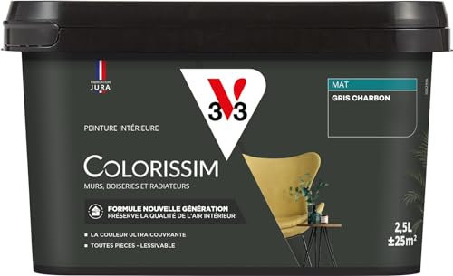 V33 Peinture multi-supports Colorissim® Gris charbon Mat 2,5L