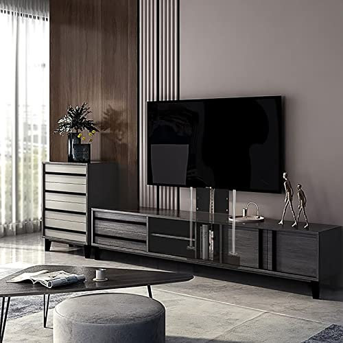 IBOWZ TV Stand Tv Motorized Lift, Height Adjustable Motorized Tv Mount With Dual Motor, For Large Screen 60-100 Inch TVs, Vertical Lift, Load Capacity 100kg/220Lbs