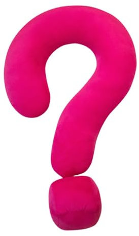 Kissen, Einzigartiges Fragezeichen Kissen Niedliches Plüsch Nackenkissen Vielseitiges Nackenstützkissen 65×35cm zierkissen Für Schlaf Und Entspannung Schlafzimmer Dekoration (Rosa B)