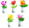 VICASKY 5 Piezas Macetas Miniatura De Resina Decoraciones De Plantas para Casa De Muñecas Mini Bonsáis Decorativos