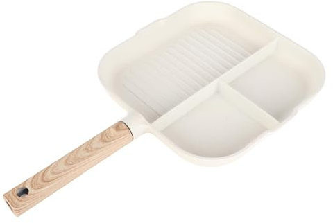 HAOHIZE Bratpfanne, 3-in-1-Bratpfanne, Aluminiumlegierung, unterteilt, antihaftbeschichtet, Multifunktions-Eierpfanne für die Küche zum Frühstück