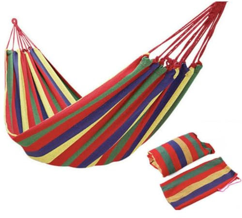 Großer Mexiko-Hängematte für den Garten, 180x150 cm, aus strapazierfähiger Baumwolle, komfortabel und robust, ideal für Entspannung im Freien, leicht zu installieren (Baumwolle Mexico)