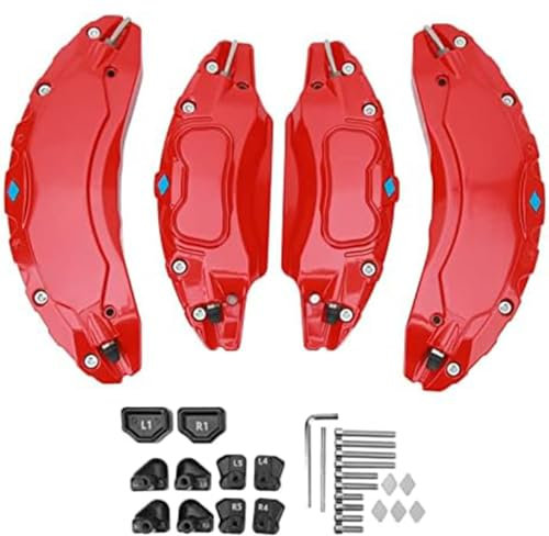 NSCDFYXQ 4Pcs Pinza Freno per BMW 1 Series F40 4 Door 2019-2023,Sostituzione Kit Pistone Supporto Dischi Kit Montaggio Pinza Freno Sportiva Anteriore Posteriore,Red