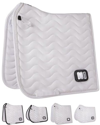 NETPROSHOP Schabracke Versehen mit Nummernhalter Vielseitigkeit und Dressur Pony und Full, Groesse:Pony, Farbe:D Weiss