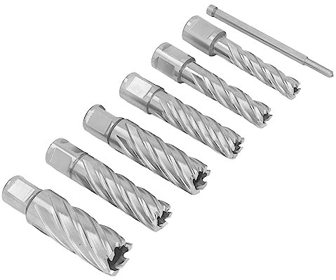 Set di Frese Ad Anello, Taglio Liscio, 3 Scanalature, 7 Pezzi in Metallo Duro per Punta Magnetica, Installazione Semplice, Varie Specifiche per la Lavorazione