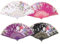 saerryor 4 Pack Hand Folding Fans,Hand Held Chinese Fan,Silk Fabric Golden Embroidered Edge Folding Fans,Folding Hand Fan for Wedding,Gifts,Performance,Dancing,Home Decoration