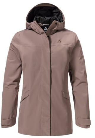 Schöffel Damen CIRC Jacket Style Smue WMN, Regenjacke mit 2-Lagen VENTURI Membrane, atmungsaktive Funktionsjacke mit Kapuze und Pack-Away Tasche