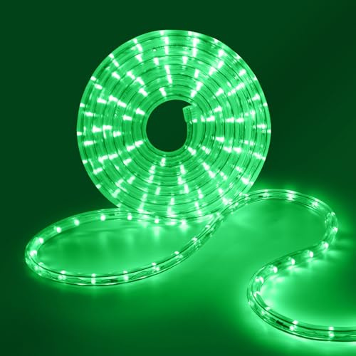 HEGEHE LED Lichterschlauch Außen, 36leds/m Wasserfest LED Schlauch Lichterkette Licht Leiste für Garten,Party,Weihnachten,Zaun,Dach,Dekoration Beleuchtung (Grün, 6M)