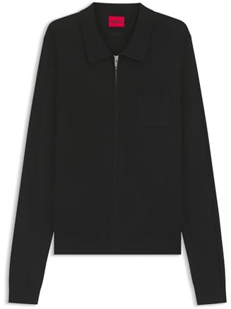 HUGO Regular-fit Strickjacke Mit Reißverschluss