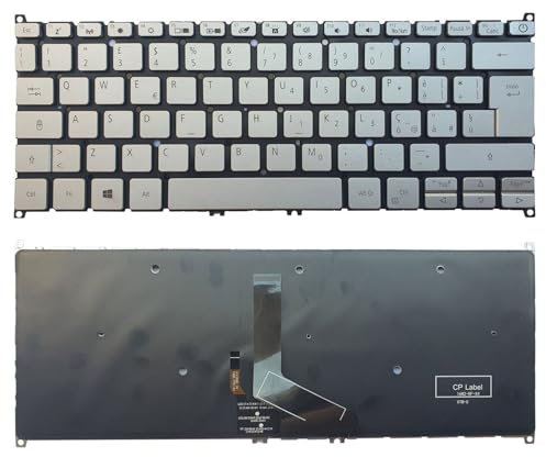 TASTIERA ITALIANA PER ACER SWIFT 3 SF314-42-R9YN RETROILLUMINATA SILVER
