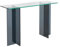 Vente-unique - Console en Verre trempé - Transparent et Anthracite - BYLENA