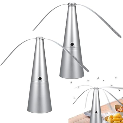 Portatile Ventilatore Repellente Per Mosche Da Tavolo, 2 Pezzi Elettrico Ventola Anti Insett Per Esterno Interno, Fly Fans Per Tavoli,Tieni Mosche E Insetti Lontani Dal Cibo Per Casa,Ristorante