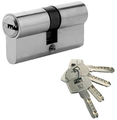 Deluxe Ideas Euro Cylinder Lock 80mm, 85mm, 90mm with 4 Standard Keys and Fixing Screw, Door Barrel Lock, Anti Drill, Anti-Pick, Anti-Bump, High Security for UPVC, Wooden, Composite Doors (35/50 85mm)