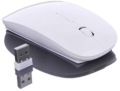 - Ratón Mouse Inalámbrico sin Cables Extraplano Diseño Mac con Acabado Blanco Brillo