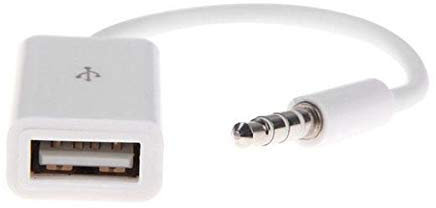 USB-Klinke Audio Adapter Kabel 3,5mm Klinke Stecker auf USB A Stecker MP3 für Autoradio, Smartphone, USB Sticks und weitere - Hallenwerk