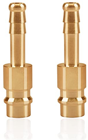 2stk Druckluftkupplung Tülle 6mm Messing DN6 Kupplungsstecker Schlauchanschluss Kupplungsdose Schlauchstecker Ventilsteckdose Gewindestecker