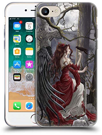 Head Case Designs Offizielle Nene Thomas Dunkle Engelfee Mit Rabe Tiefer Wald Gelhülle [Militärischer Schutzgrad] Kompatibel Mit Apple iPhone 7/8 / SE 2020 & 2022 Und Kompatibel Mit MagSafe