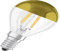 OSRAM Filament LED Lampe mit E14 Sockel, Warmweiss (2700K), Tropfenform Gold verspiegelt, 4W, Ersatz für 34W-Glühbirne, LED Retrofit CLASSIC P Mirror