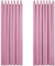 Deconovo Verdunkelungsvorhang Gardine Blickdicht mit Schlaufen Thermo Kinderzimmer, 290x140 cm(HöhexBreite), Rosa, 2er Set