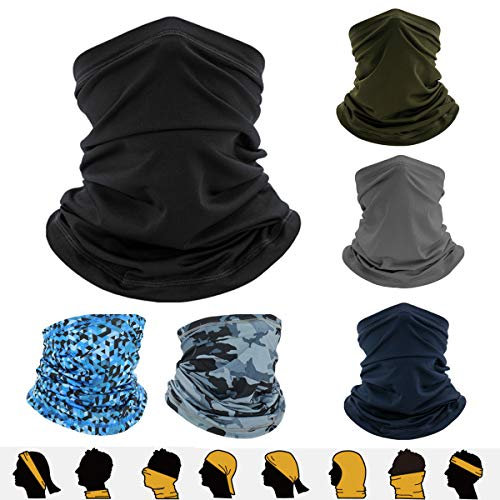 axy Multifunktionstuch Motorrad Halstuch Kopftuch Schlauchtuch für Damen und Herren Motorradfahren Fahrad Laufen Sturmhauben Gesichtsmaske (Schwarz)