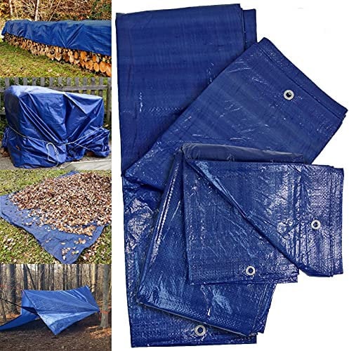 Easigear Waterproof Tarpaulin Cover, Blue, 5 x 8 Metre