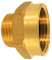 Doppelnippel 1 1/2 Zoll Außengewinde mit 2 Zoll Innengewinde reduziert - 1,5 AG x 2 IG Gewinde Fitting aus Messing