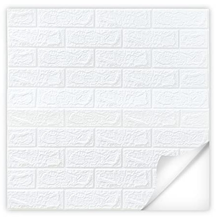 MAKA 12 Pezzi Piastrelle Adesive in PVC Bagno e Cucina 60x77cm/Pezzo 5.5 m² Totale Pietre in 3D Murale Mattonelle Decorazioni Mosaico Autoadesivo Impermeabile Alta Risoluzione (Carrara Bianco)