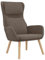 vidaXL Relaxsessel, Sessel mit Armlehne, Fernsehsessel für Wohnzimmer, Polstersessel Lesesessel Relaxstuhl mit Metallrahmen, Braun Samt
