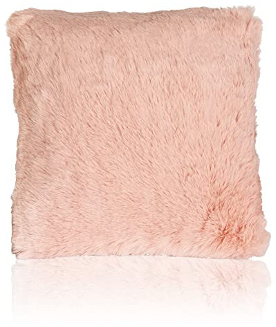 diMio 2er Set Plüsch-Sofakissen 40x40cm mit Füllung Couchkissen Zierkissen Dekokissen (2er Set, Rosé)