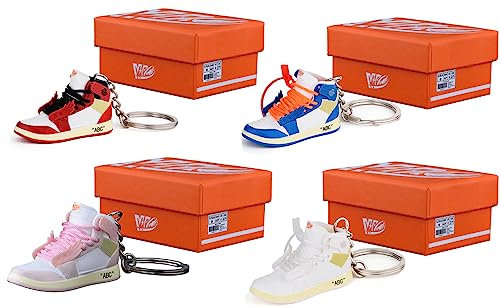 3D-Mini-Schuh-Schlüsselanhänger, Neuheit und interessante Gadget-Dekorationen, Geburtstag, Kindertag, ideal für Kinderpartys, Geschenke, 4 Farben (ein einzelner Schuh), Mini