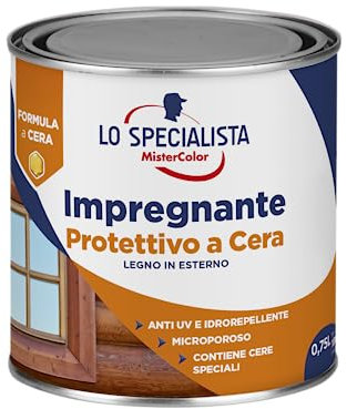 Lo Specialista Mistercolor IMPREGNANTE SOLVENTE CERA, 0,75L, NOCE