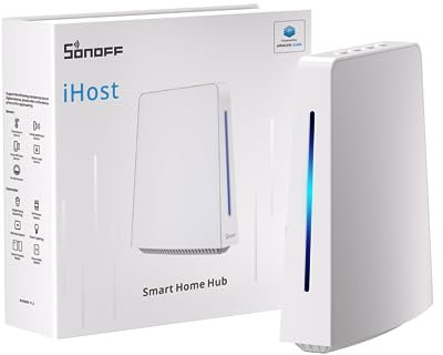 SONOFF LAN ZigBee Hub, iHost 4GB Local Smart Home Hub, Zigbee Gateway, Matter Hub,Archiviazione dati locale/Controllo, Compatibile con i dispositivi ZigBee, Compatibile con Alexa&Google Home