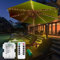 DINOWIN Parasol Lights 104 LED Waterproof Battery Garden Lights Patio Umbrella Lights with Remote Control 8 Modes Umbrella String Lights for Patio Camping Tents (Warm White)