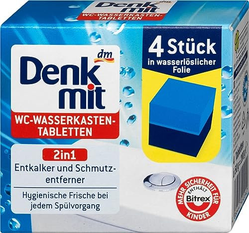 Denkmit WC Water Box Tablets 200g (7.05 Oz) - Made in Germany - Powerful Toilet Cleaning Solution