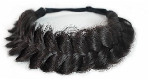 TOECWEGR Extensions Haarband Haarreifen Zopf Geflochten Classic Chunky Wide Plaited Wedding Fluffy Braids Wig Women Girl Beauty Accessory (B-Typ6)