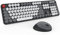 KOOTOP - Teclado y mouse inalámbricos, teclado y mouse lindos, teclado inalámbrico de 2.4 G con tecla redonda retro para PC, Mac, laptop, tablet, Windows de computadora (gris)