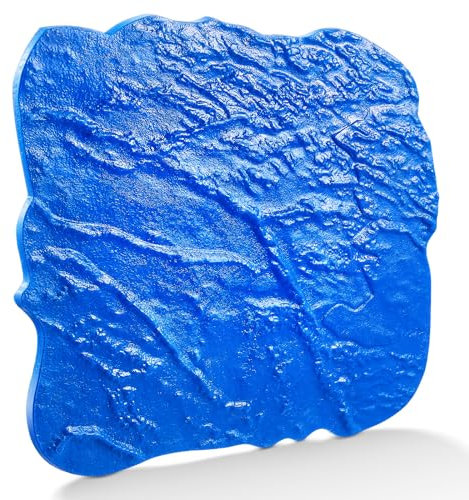 Gisafai Betonstempelmatten-Set, Beton, Texturierung, Polyurethan, Stempel, Stein, Fliesen, Textur, Matte, nahtlos, Schiefer, Boden, Abdruckformen für Wände, Outdoor, dekorativ, 45,7 x 45,7 cm, 1 Stück