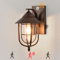 Pageone Industrial Aussenlampe mit Bewegungsmelder 3 Beleuchtungsmodi, Glas Lampe mit Bewegungsmelder Aussen Vintage Wasserdichtes Außenlampe für Veranda Terrasse （Schwarz Gold）