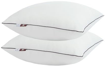 Makimoo Kopfkissen 2er 60 x 60 cm Set mit abziehbarem Bezug, Antimilben und antibakteriell Schlafkissen, Bett-Kissen, Mikrofasern, hypoallergen, super weich Kissen