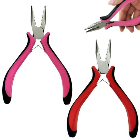 2 PCS Small Hair Extension Pliers,Tape Remover Hair Extension Clips, Non-slip GripHair Extension Pliers Professional Hair Extensions Tool for Females Hair
